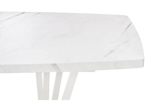 Стол на тумбе Эудес мрамор леванто белый / белый 551077 Woodville столешница белая из лдсп фото 3