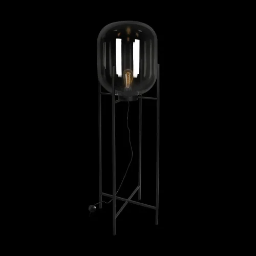 Торшер  Oda 10195F/1600 Smoke LOFT IT  чёрный серый 1 лампа, основание чёрное в стиле современный
 фото 4
