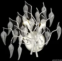 Бра Daniela WE182.03.201 Wertmark прозрачный 3 лампы, основание матовое никель в стиле модерн флористика ветви