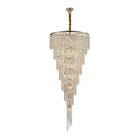 Люстра каскадная Phoenix 2903-21P Favourite прозрачная на 21 лампа, основание золотое в стиле классический 