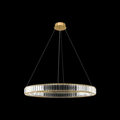 Светильник подвесной LED Crystal ring 10135/800 Gold LOFT IT прозрачный 1 лампа, основание золотое в стиле современный кольца фото 2