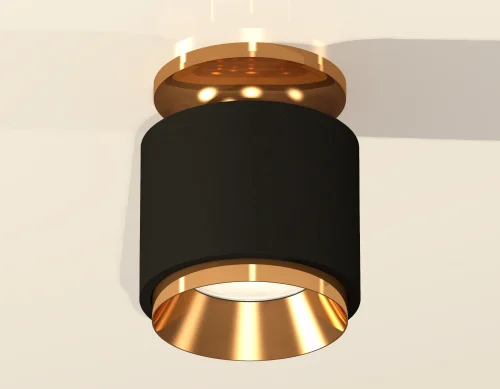 Светильник накладной Techno spot XS7511120 Ambrella light чёрный 1 лампа, основание золотое в стиле хай-тек современный круглый фото 3
