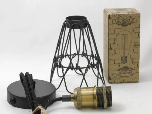 Светильник подвесной лофт LSP-9609 Lussole чёрный 1 лампа, основание чёрное бронзовое в стиле лофт  фото 4