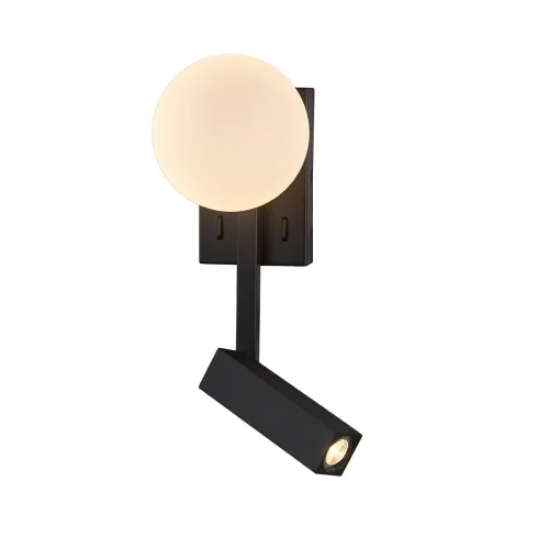 Бра LED Botelli SL1581.401.02 ST-Luce чёрный белый на 2 лампы, основание чёрное в стиле хай-тек шар