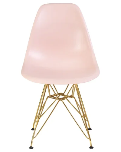 Стул обеденный 638APP-LMZL DSR, цвет сиденья светло-розовый (PK-02), цвет основания золото Dobrin, розовый/, ножки/металл/золотой, размеры - ****460*535 фото 6