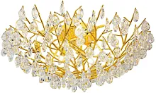 Люстра потолочная Pluvia 4162-10C Favourite прозрачная на 10 ламп, основание золотое в стиле флористика ветви