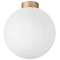 Светильник потолочный Globo 812033 Lightstar белый 1 лампа, основание матовое золото в стиле современный шар