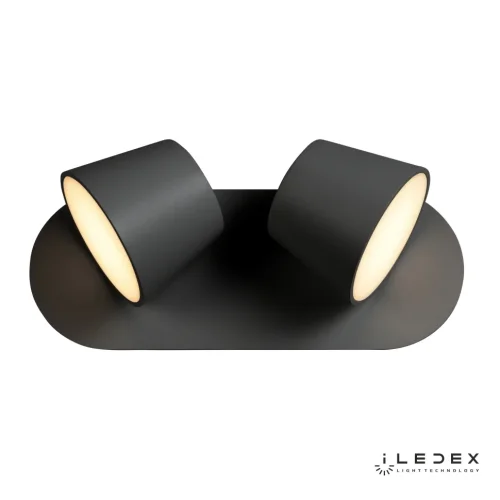 Бра LED Flexin W1118-2AS BK iLedex чёрный на 1 лампа, основание чёрное в стиле современный хай-тек  фото 2