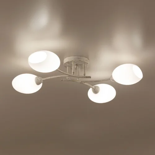 Люстра потолочная Флорида CL148140 Citilux белая на 4 лампы, основание белое в стиле современный  фото 6