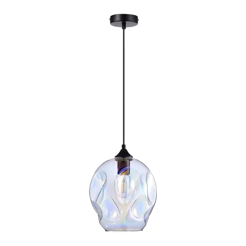 Светильник подвесной Idesia SL1188.413.01 ST-Luce прозрачный разноцветный 1 лампа, основание чёрное в стиле современный выдувное фото 2