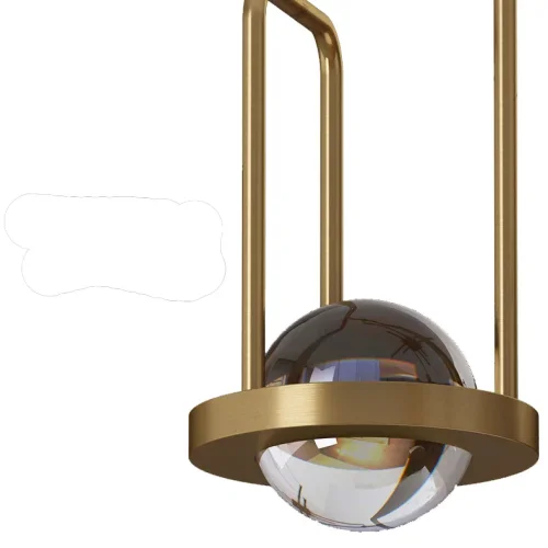 Люстра подвесная DIGHTON CH L5 192783-23 ImperiumLoft прозрачная на 5 ламп, основание латунь в стиле современный  фото 5