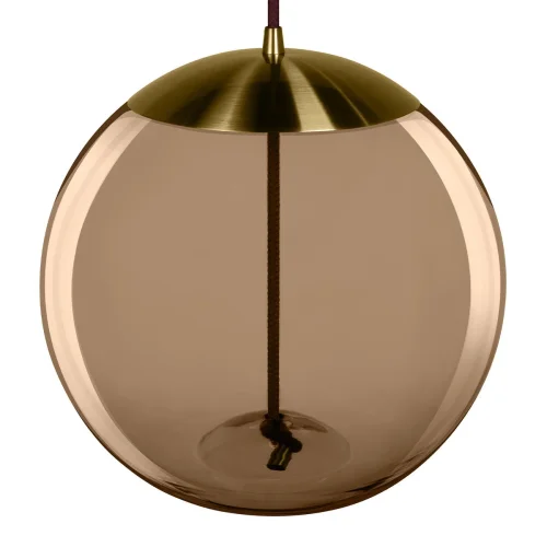 Светильник подвесной LED Knot 8135-B mini LOFT IT янтарный коричневый 1 лампа, основание латунь в стиле модерн  фото 5