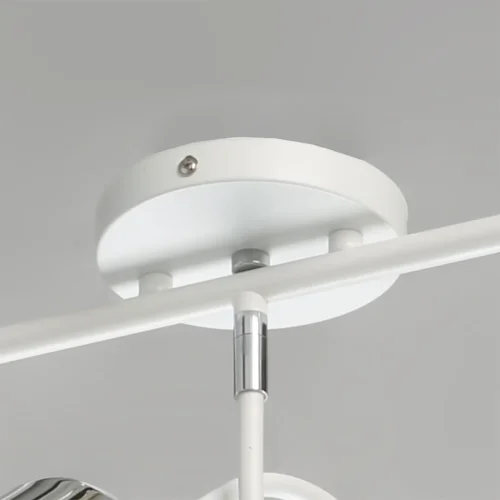 Светильник потолочный Акцент 680011703 DeMarkt прозрачный хром 3 лампы, основание белое в стиле современный  фото 10