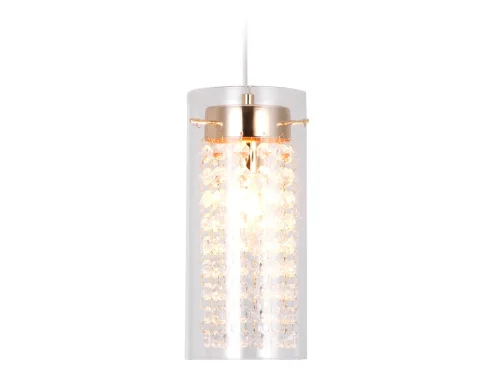 Светильник подвесной TR3660 Ambrella light прозрачный 1 лампа, основание золотое в стиле классический современный 
