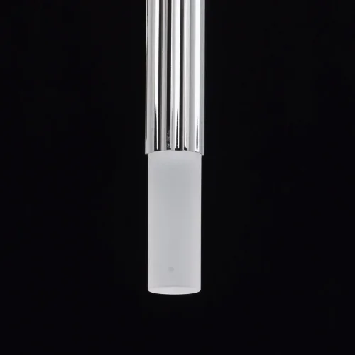 Светильник подвесной LED Ракурс 631012801 DeMarkt хром белый 1 лампа, основание хром в стиле хай-тек трубочки фото 3