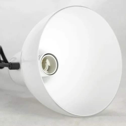 Настольная лампа LSP-0598 Lussole белая 1 лампа, основание чёрное металл в стиле лофт  фото 5