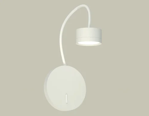 Бра с выключателем XB9595150 Ambrella light белый на 1 лампа, основание белое в стиле современный хай-тек гибкая ножка для чтения