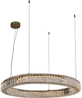Люстра подвесная LED Manor 4195-8P Favourite прозрачная на 2 лампы, основание золотое в стиле классика кольца