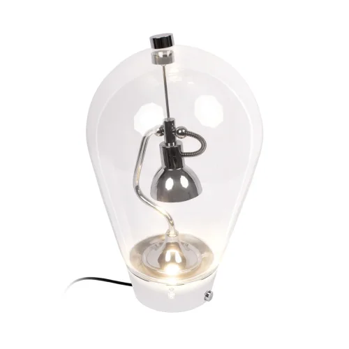 Настольная лампа LED Bombilla 10295 LOFT IT прозрачная 1 лампа, основание хром металл в стиле хай-тек  фото 5