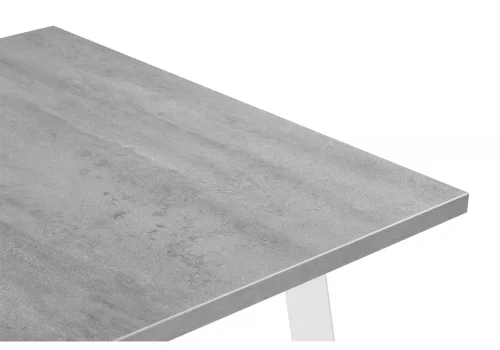 Стол раскладной Колон Лофт 120 25 мм бетон / белый матовый  489645 Woodville столешница бетон из лдсп фото 2