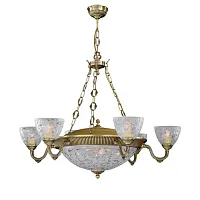 Люстра подвесная  L 6252/6+4 Reccagni Angelo белая на 10 ламп, основание античное бронза в стиле классический 