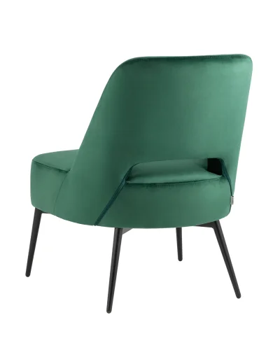 Кресло лаунж Бостон велюр зелёный УТ000036648 Stool Group, зелёный/велюр, ножки/металл/чёрный, размеры - *780***730*600мм фото 5