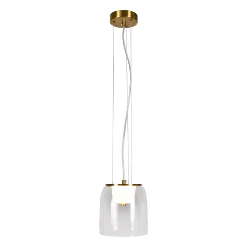 Светильник подвесной LED Dearborn LSP-7060 Lussole прозрачный 1 лампа, основание бронзовое в стиле современный 