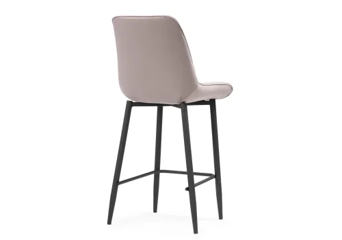Полубарный стул Седа К латте / черный 511178 Woodville, бежевый/велюр, ножки/металл/чёрный, размеры - ****490*570 фото 4
