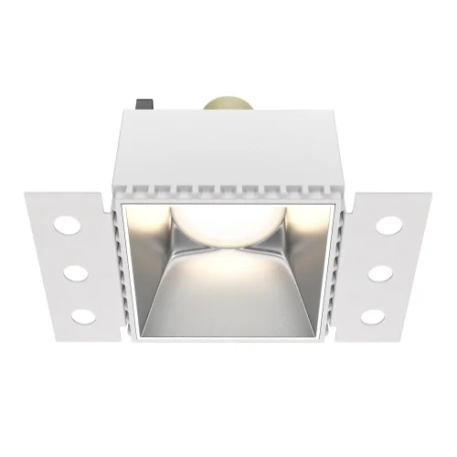 Светильник точечный Share DL051-01-GU10-SQ-WS Maytoni матовый серебро 1 лампа, основание матовое серебро в стиле современный для затирки