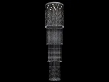 Люстра хрустальная каскадная 8114/300 Newport прозрачная на 13 ламп, основание хром в стиле американский современный классический каскад