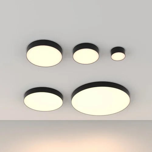 Светильник накладной LED Zon C032CL-12W3K-RD-B Maytoni белый 1 лампа, основание чёрное в стиле современный  фото 2