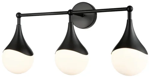 Бра 362-021-03 Velante белый на 3 лампы, основание чёрное в стиле современный 