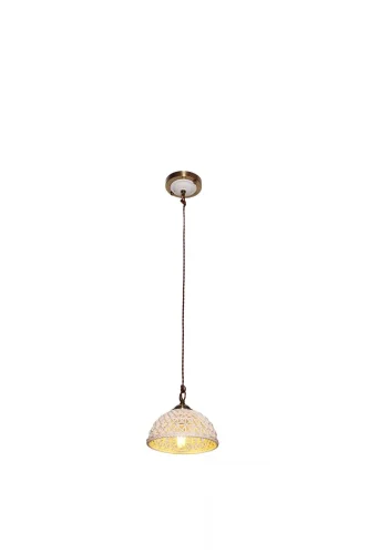 Светильник подвесной PALERMO 651.1 Lucia Tucci бежевый 1 лампа, основание розовое в стиле прованс 