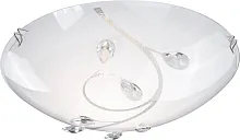 Светильник настенно-потолочный BURGUNDY 40404-1 Globo белый 1 лампа, основание матовое никель в стиле модерн 
