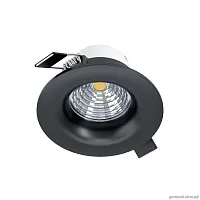 Светильник точечный LED Saliceto 33996 Eglo чёрный 1 лампа, основание чёрное в стиле современный круглый