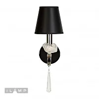 Бра Stella RM1684/1W CR iLamp чёрный 1 лампа, основание хром в стиле современный американский 