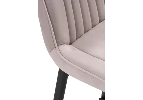 Полубарный стул Седа К латте / черный 511178 Woodville, бежевый/велюр, ножки/металл/чёрный, размеры - ****490*570 фото 6