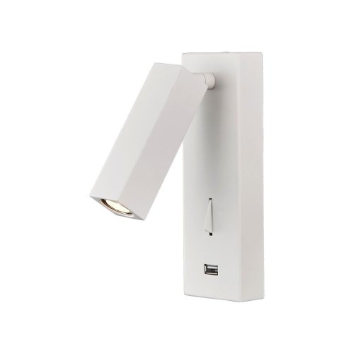 Бра с выключателем LED с USB Floadow LOFT2017-WH LOFT IT белый на 1 лампа, основание белое в стиле современный для чтения