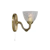 Бра с выключателем A 6252/1  Reccagni Angelo белый 1 лампа, основание античное бронза в стиле классический 
