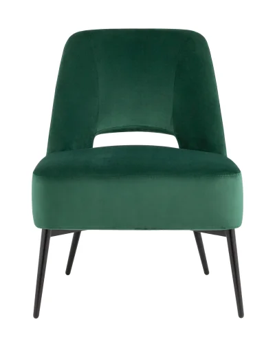 Кресло лаунж Бостон велюр зелёный УТ000036648 Stool Group, зелёный/велюр, ножки/металл/чёрный, размеры - *780***730*600мм фото 2