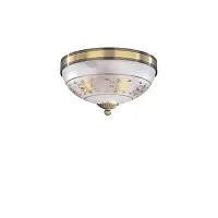 Люстра потолочная  PL 6002/2 Reccagni Angelo прозрачная белая на 2 лампы, основание античное бронза в стиле классический 