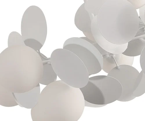 Люстра потолочная Матиас 074160-10,01(01) Kink Light белая на 10 ламп, основание белое в стиле современный молекула шар фото 3