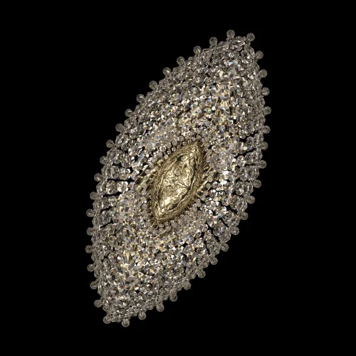 Люстра потолочная хрустальная 19013/H2/55IV Pa Bohemia Ivele Crystal прозрачная на 6 ламп, основание латунь в стиле классический sp фото 3
