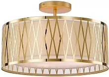 Люстра потолочная Dolium 4133-3C Favourite золотая бежевая на 3 лампы, основание золотое в стиле модерн 