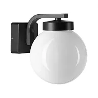 Настенный светильник Nami 370953 Novotech уличный IP54 чёрный 1 лампа, плафон белый в стиле современный E27