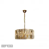 Люстра подвесная Form 6122-420 GD iLamp прозрачная на 4 лампы, основание золотое в стиле американский современный 