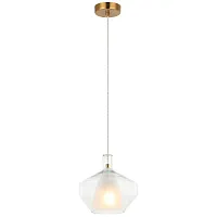 Светильник подвесной Еladin 2154/13/01P Stilfort прозрачный 1 лампа, основание бронзовое в стиле современный 