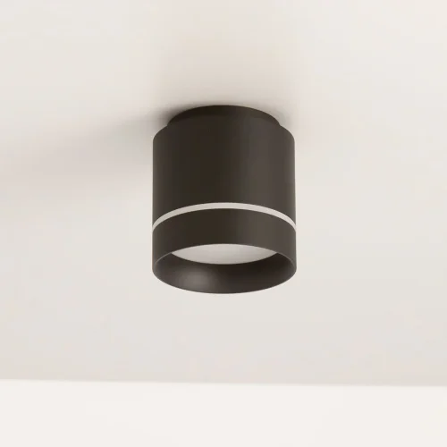 Светильник накладной LED Борн CL745021N Citilux чёрный 1 лампа, основание чёрное в стиле хай-тек современный круглый фото 6