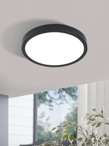 Светильник накладной LED Fueva 5 99235 Eglo белый чёрный 1 лампа, основание чёрное в стиле современный круглый фото 2