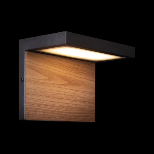 Настенный светильник LED Oak 100001W LOFT IT уличный IP54 чёрный 1 лампа, плафон чёрный в стиле современный хай-тек LED фото 2